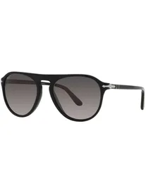 ペルソル レディース アクセサリー サングラス・アイウェア Persol Mens PO3302S 55mm Aviator Polarized Sunglasses Black ブラックのサムネイル
