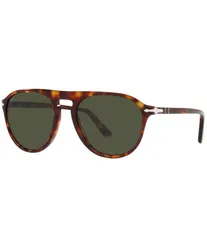 ペルソル レディース アクセサリー サングラス・アイウェア Persol Unisex PO3302S Havana 55mm Aviator Sunglasses Havanaのサムネイル