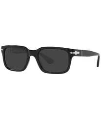 ペルソル レディース アクセサリー サングラス・アイウェア Persol Mens PO3272S 53mm Rectangle Polarized Sunglasses Black ブラックのサムネイル