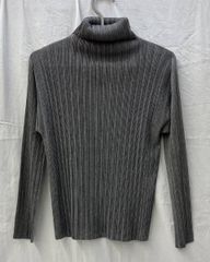 PLEATS PLEASE ISSEY MIYAKE プリーツプリーズ イッセイミヤ 長袖ブラウス ハイネックカットソー PP43-FK322 3 グレー 日本製