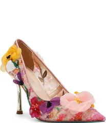 ベッツィジョンソン レディース シューズ ヒール フラワー柄 フラワー Blue by Betsey Johnson Darcy Multi Floral Ornament Stiletto Pumpのサムネイル