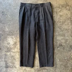 ARMANI COLLEZONI Black Linen Trousersのサムネイル