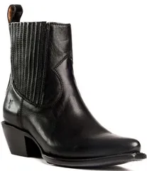 フライ レディース シューズ ブーツ・レインブーツ チェルシー ブーツ レザー Frye Sacha Chelsea Leather Western Booties Black ブラックのサムネイル