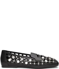 アッシュ レディース シューズ スリッポン・ローファー レザー ASH Bali Caged Leather Studded Penny Loafers Black ブラックのサムネイル
