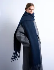 トップショップ レディース アクセサリー マフラー・ストール・スカーフ Topshop Sydney blanket scarf NAVY ネイビーのサムネイル
