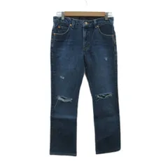 アールジーン Earl Jean デニムパンツ ジーンズ ストレートパンツ ロング丈 ブルー ダメージ加工 /SY29 ■ECB005のサムネイル