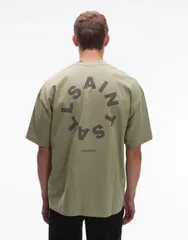 オールセインツ レディース トップス Tシャツ AllSaints Tierra oversized Tshirt in basil green グリーンのサムネイル