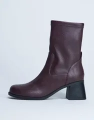 トップショップ レディース シューズ ブーツ・レインブーツ アンクル ブーツ ヒール Topshop Niamh block heel ankle boots Burgundy バーガンディのサムネイル