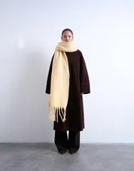 トップショップ レディース アクセサリー マフラー・ストール・スカーフ Topshop Sydney blanket scarf in buttermilk Buttermilkのサムネイル
