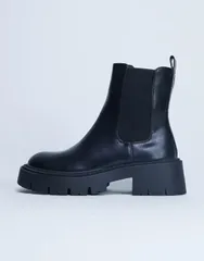トップショップ レディース シューズ ブーツ・レインブーツ チェルシーブーツ チェルシー ブーツ Topshop Layla chunky chelsea boots Black ブラックのサムネイル