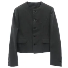 CELINE セリーヌ 2V25X154W-09AJ Short Mods Jacket In Wool Gabardine ノーカラー ショート モッズジャケット ウールギャバジン グレー系 46【美品】【中古】のサムネイル
