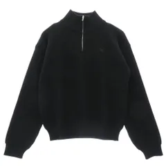 CELINE セリーヌ RY02Q0ZP2.38NO TRUCKER SWEATER IN RIBBED WOOL トラッカーセーター ハーフジップ ニット ブラック系 XL【極上美品】【中古】のサムネイル