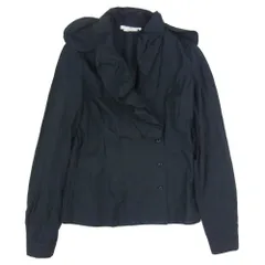 GIVENCHY ジバンシィ 65 6043 14 変形 フリル ブラウス シャツ ジャケット ブラック系 36【中古】のサムネイル