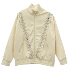 CELINE セリーヌ 23SS 2Y73A121O.01XD Embellished Jersey Track Jacket ジャージ トラックジャケット スタッズ ビジュー ブルゾン オフホワイト系 M【美品】【中古】のサムネイル