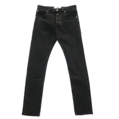 LOEWE ロエベ H2292150IB ロゴエンボス レザーパッチ ボタンフライ スキニー ジーンズ  デニムパンツ ブラック系【美品】【中古】のサムネイル