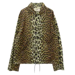 CELINE セリーヌ 2W181853I windbreaker blouson in printed nylon レオパード 総柄 ウィンドブレーカー シャツ ブルゾン プリント ナイロン ジャケット ライトブラウン系 S【新古品】【未使用】【中古】のサムネイル