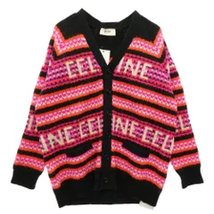 CELINE セリーヌ 2AC91579S Ski Jacquard Wool Knit Cardigan スキー ジャガード ウール ニット カーディガン マルチカラー系 S【新古品】【未使用】【中古】のサムネイル