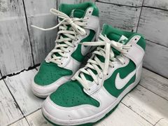 NIKE Dunk High グリーン ホワイト スニーカー - メルカリ