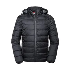 ラッセルアスレチック メンズ アウター ジャケット・ブルゾン Russell Athletic Russell Adults Unisex Hooded Nano Jacket Black ブラックのサムネイル
