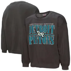 ミッチェルネス メンズ アウター パーカー・スウェット シャツ ダウン フリース Mens Mitchell Ness Black Detroit Pistons NBA Downtown Colleのサムネイル