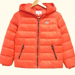 定価7万円☆ARMANI JUNIOR アルマーニジュニア ダウンジャケット 10A 142cm フード付き ブルゾン コート キッズ 子供服 高級のサムネイル