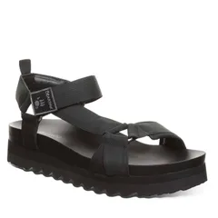 ベアパウ レディース シューズ サンダル プラットフォーム Bearpaw Hydra Womens Platform Slingback Sandals Black ブラックのサムネイル