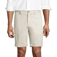 ランズエンド メンズ ボトムス ハーフパンツ・ショーツ ショートパンツ Mens Lands End ClassicFit 9inch NoIron Chino Shorts Light Stoneのサムネイル