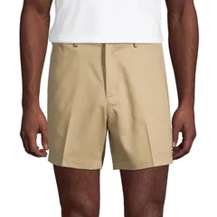 ランズエンド メンズ ボトムス ハーフパンツ・ショーツ ショートパンツ Mens Lands End Comfort Waist 6inch NoIron Chino Shorts Khaki カーキのサムネイル