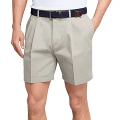 ランズエンド メンズ ボトムス ハーフパンツ・ショーツ プリーツ ショートパンツ Mens Lands End Comfort Waist 6inch NoIron Pleated Chino Shoのサムネイル