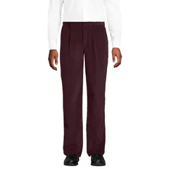 ランズエンド メンズ ボトムス デニムパンツ コーデュロイ プリーツ Mens Lands End Corduroy Comfort Waist Pleated Pants Lush Burgundyのサムネイル