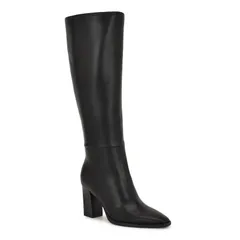 ナインウェスト レディース シューズ ブーツ・レインブーツ ヒール Nine West Zeran Womens Pointed Toe Block Heel Dress Boots Black ブラのサムネイル