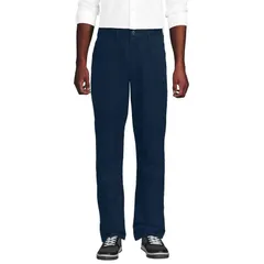 ランズエンド メンズ ボトムス カジュアルパンツ Mens Lands End Comfort Waist Athletic Fit Chino Pants Radiant Navy ネイビーのサムネイル