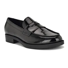 ナインウェスト レディース シューズ スリッポン・ローファー Nine West Berg Womens Almond Toe SlipOn Casualoafers Black Patent ブラッのサムネイル
