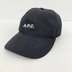 A.P.C. アーペーセー ベースボールキャップ 帽子 ロゴ刺繍 デニム地 CASQUETTE CHARLIE 6パネル 男女兼用 ブラック ボウシ DF19930■のサムネイル