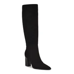 ナインウェスト レディース シューズ ブーツ・レインブーツ ヒール Nine West Zeran Womens Pointed Toe Block Heel Dress Boots Black Suのサムネイル