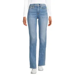 ランズエンド レディース ボトムス デニムパンツ ストレート ジーンズ Womens Lands End Recover High Rise Straight Leg Blue Jeans Beauのサムネイル