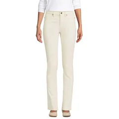 ランズエンド レディース ボトムス デニムパンツ ジーンズ Womens Lands End RecycledenimidRise StraightLeg Jeans Natural デニムのサムネイル