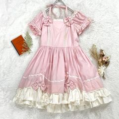 Angelic PrettyリボンフリルJSKピンク×白タグ付き新品 - メルカリ