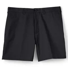 ランズエンド メンズ ボトムス ハーフパンツ・ショーツ ショートパンツ Mens Lands End ClassicFit 6inch NoIron Chino Shorts Black ブラックのサムネイル