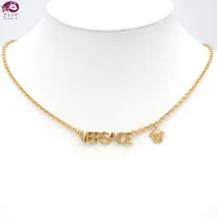 VERSACE ヴェルサーチェ ロゴ メドゥーサ ネックレス 首周り約48.5~53.5㎝ ゴールドトーンメタル 16.65g 箱 ケース 男女兼用のサムネイル