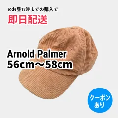 Arnold Palmer アーノルドパーマー キャップ 56cm～58cm ピンク コットン ワーク コーデュロイ メンズ レディースのサムネイル