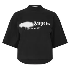 パーム・エンジェルス レディース トップス Tシャツ クロップド Palm Angels Womens Milano Cropped TShirt Black White ホワイトのサムネイル