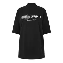 パーム・エンジェルス レディース トップス Tシャツ クロップド Palm Angels Womens Milano Cropped TShirt Black White ホワイトのサムネイル