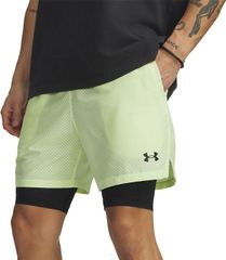 언더아머 맨즈 하의 바지 반바지 반바지 Under Armour Mens Vanish 20 Woven 2in1 Shorts Fade GreenBlack
