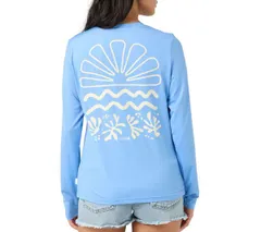 オニール レディース トップス Tシャツ ONeill Womens Horizon UPF Long Sleeve TShirt Azurineのサムネイル