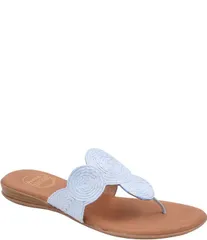 アンドレアース レディース シューズ サンダル Andre Assous Nikky Textile Thong Sandals Ice Blue ブルーのサムネイル
