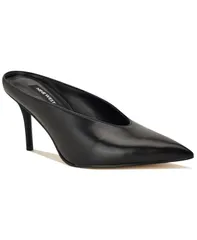 ナインウェスト レディース シューズ スリッポン・ローファー Nine West Womens Verra SlipOn Stiletto Mule Pumps Black ブラックのサムネイル