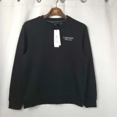 新品) メンズL カルバン・クライン ブラック スウェット長袖Tシャツのサムネイル