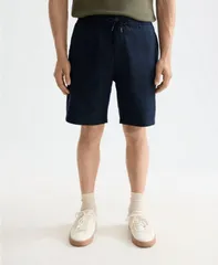 スコッチアンドソーダ メンズ ボトムス ハーフパンツ・ショーツ ショートパンツ リネン SCOTCH SODA Mens Linen Shorts Navy ネイビーのサムネイル
