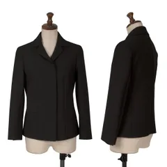 ジルサンダーネイビーJIL SANDER NAVY ポリ混ポケットデザインジャケット 黒32のサムネイル